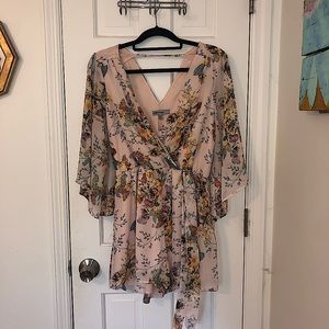 Pink Floral Romper